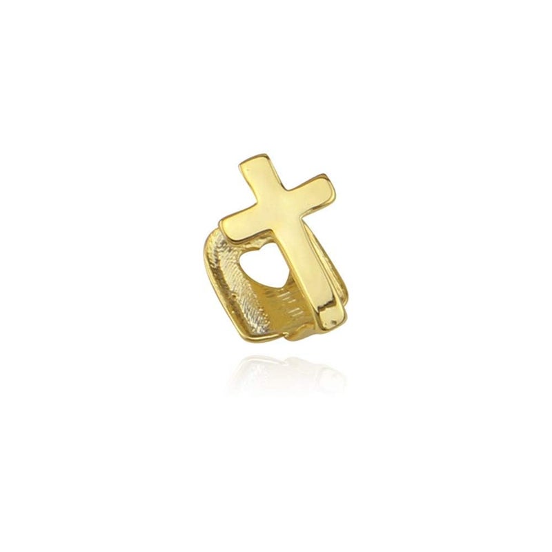 OOCC 6PC 18K Plated Gold Grillz Mouth Teeth Top Tooth Single Grill Cap for Party Accessories - Image 2